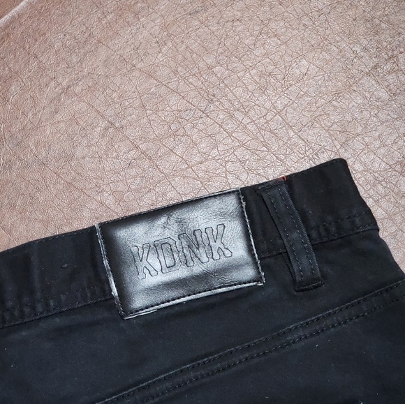 Kayden K Black Biker Style Joggers / Pants - Picture 9 of 9